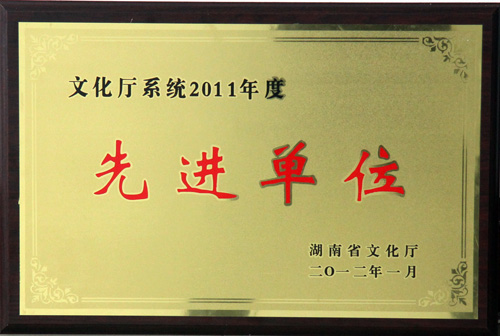 我院被评为省文化厅2011年度先进单位