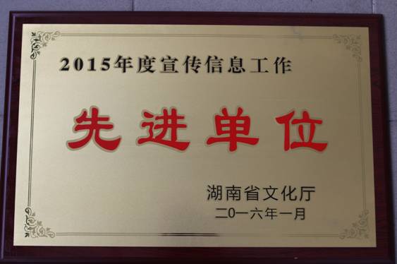 我院荣获2015年全省文化宣传信息工作先进单位