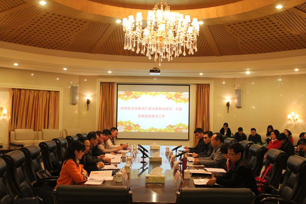 省高校毕业生就业工作“一把手工程”督查组来我院检查指导工作